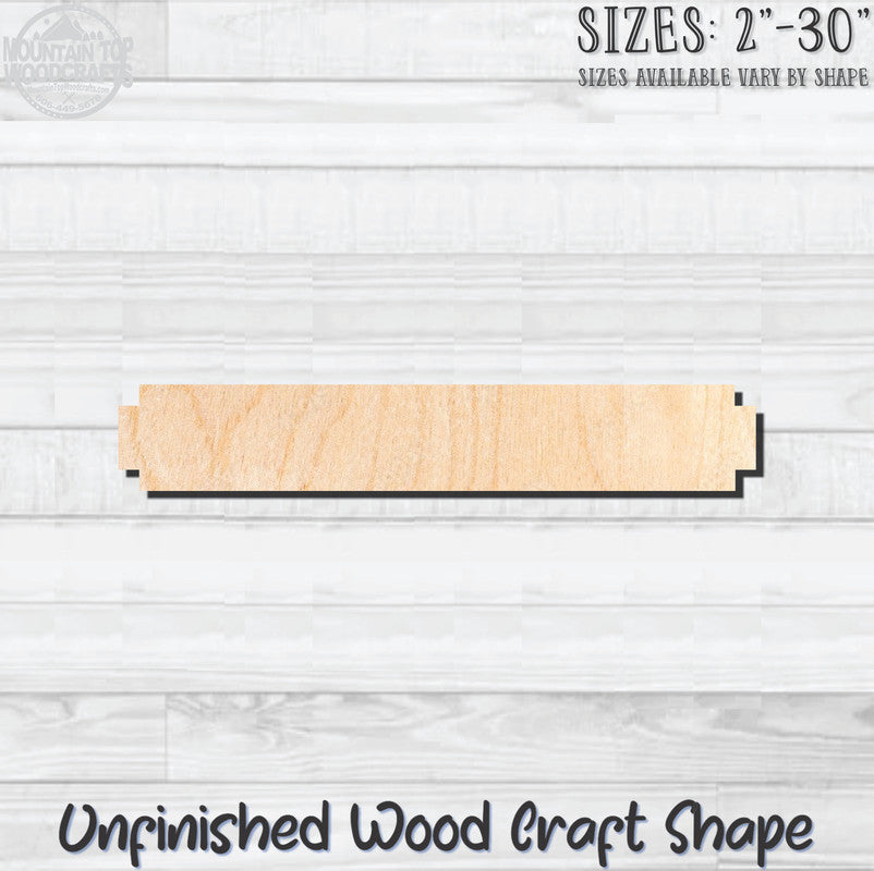 Swag Indent Unfinished Wood Shape Blank Laser Engraved Cutout Woodcraft Craft Supply