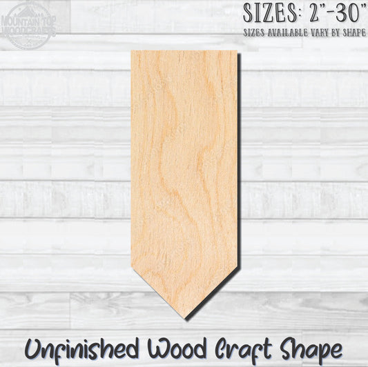 Banner Sharp Point Unfinished Wood Shape Blank Laser Engraved Cutout Woodcraft Craft Supply
