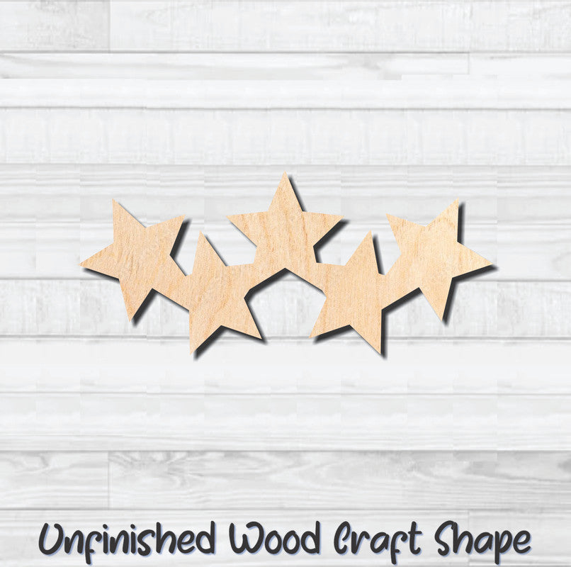 Star Line Banner Unfinished Wood Shape Blank Laser Engraved Cut Out Woodcraft Craft Supply