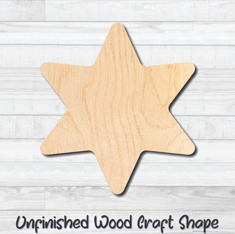 Sheriff Police Shield Badge Unfinished Wood Shape Blank Laser Engraved Cut Out Woodcraft Craft Supply