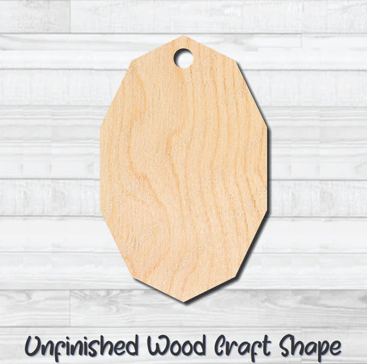 Gift Tag 1 Hang Tag Unfinished Wood Shape Blank Laser Cutout Woodcraft Craft Supply