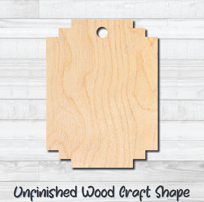 Gift Tag 2 Hang Tag Unfinished Wood Shape Blank Laser Cutout Woodcraft Craft Supply