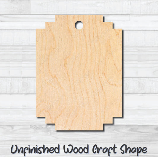 Gift Tag 2 Hang Tag Unfinished Wood Shape Blank Laser Cutout Woodcraft Craft Supply