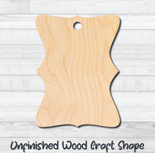 Gift Tag 3 Hang Tag Unfinished Wood Shape Blank Laser Cutout Woodcraft Craft Supply