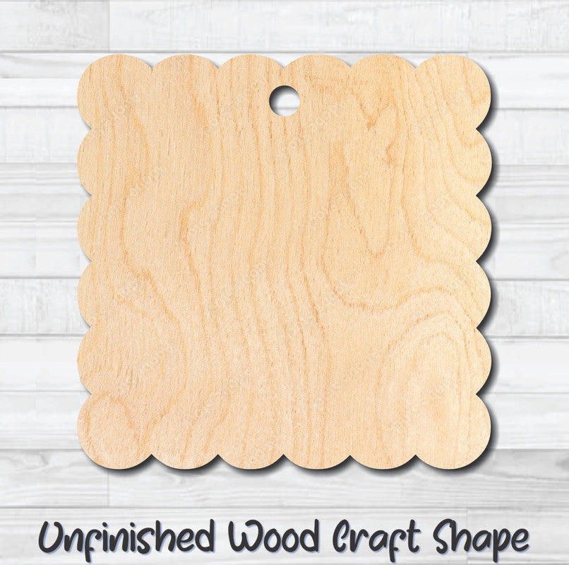 Gift Tag 5 Hang Tag Unfinished Wood Shape Blank Laser Cutout Woodcraft Craft Supply