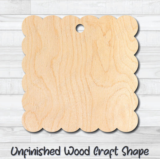 Gift Tag 5 Hang Tag Unfinished Wood Shape Blank Laser Cutout Woodcraft Craft Supply