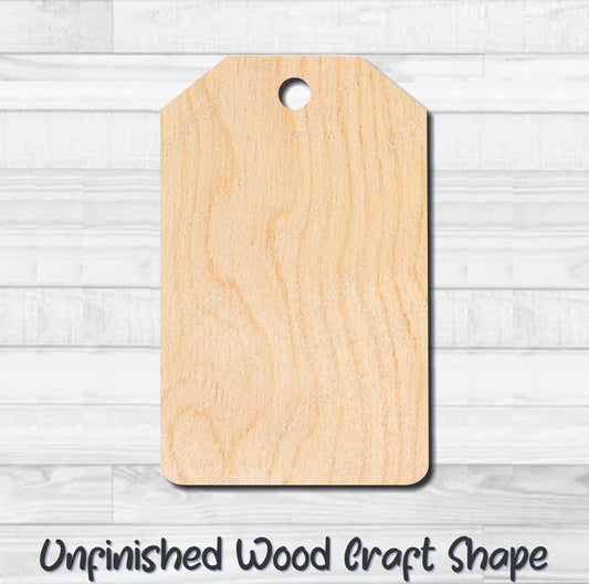 Gift Tag 6 Hang Tag Unfinished Wood Shape Blank Laser Cutout Woodcraft Craft Supply