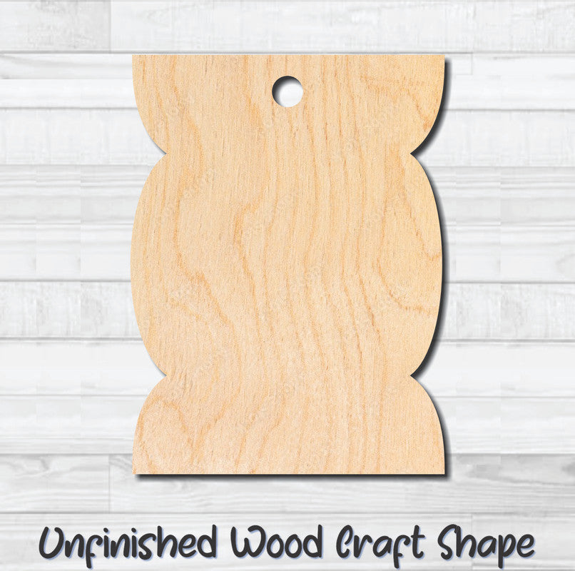 Gift Tag 8 Hang Tag Unfinished Wood Shape Blank Laser Cutout Woodcraft Craft Supply