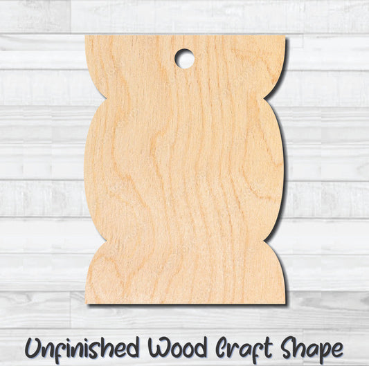 Gift Tag 8 Hang Tag Unfinished Wood Shape Blank Laser Cutout Woodcraft Craft Supply