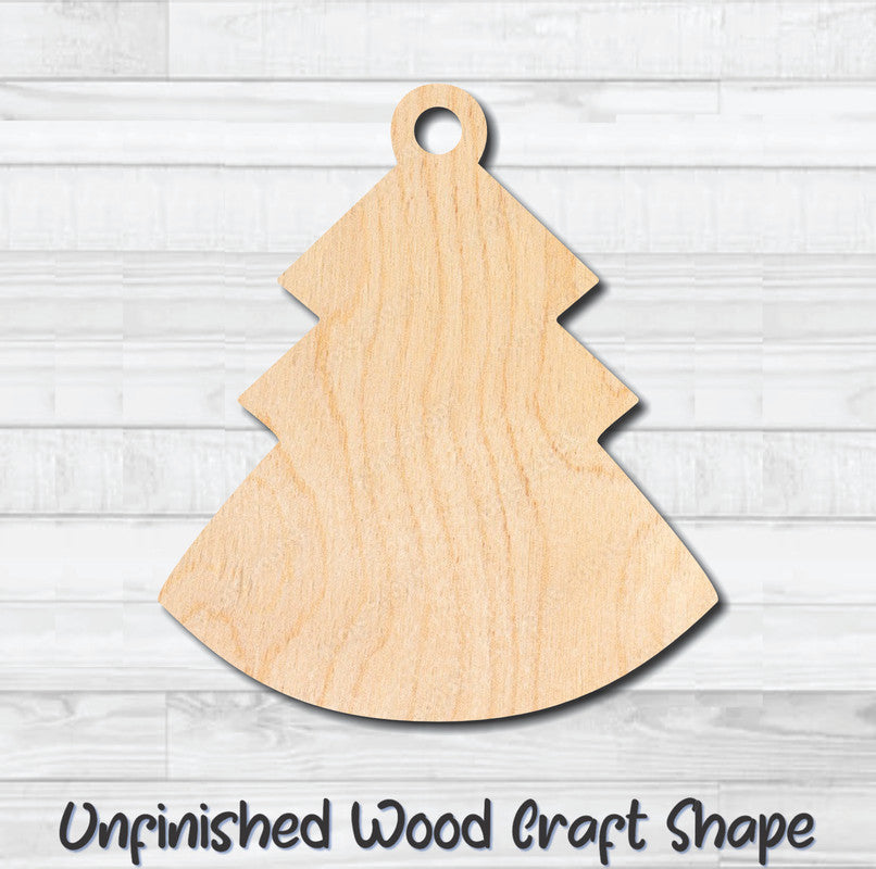 Gift Tag Christmas Tree 2 Hang Tag Unfinished Wood Shape Blank Laser Cutout Woodcraft Craft Supply