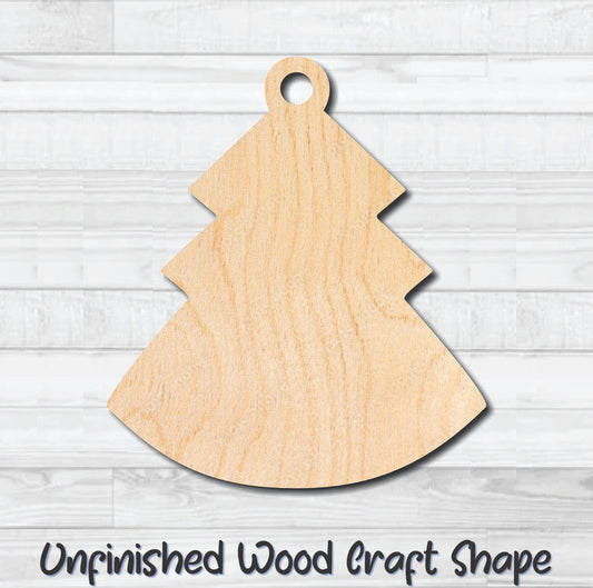 Gift Tag Christmas Tree 2 Hang Tag Unfinished Wood Shape Blank Laser Cutout Woodcraft Craft Supply