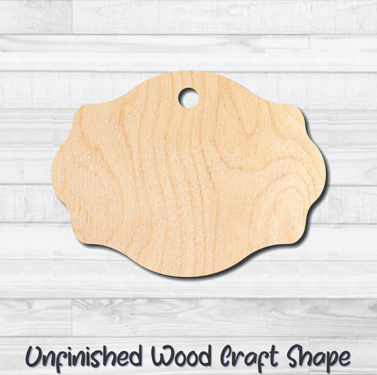 Gift Tag 25 Hang Tag Unfinished Wood Shape Blank Laser Cutout Woodcraft Craft Supply