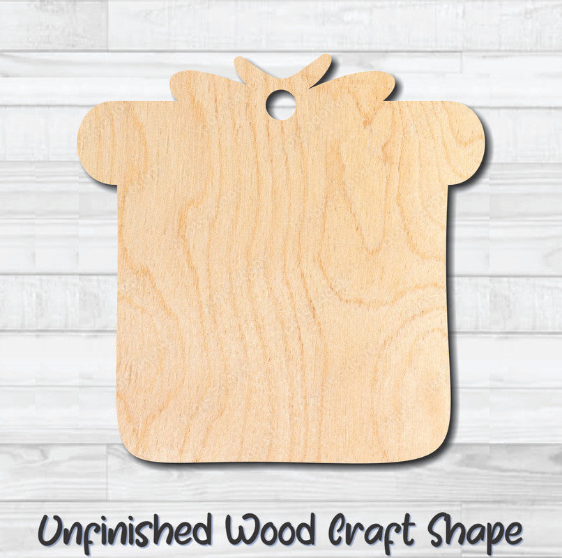 Gift Tag Present Hang Tag Unfinished Wood Shape Blank Laser Cutout Woodcraft Craft Supply