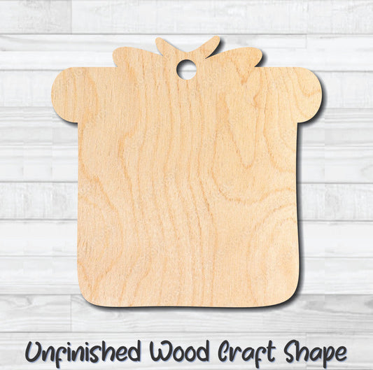 Gift Tag Present Hang Tag Unfinished Wood Shape Blank Laser Cutout Woodcraft Craft Supply