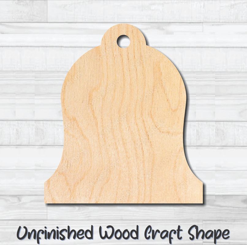 Gift Tag Bell Hang Tag Unfinished Wood Shape Blank Laser Cutout Woodcraft Craft Supply