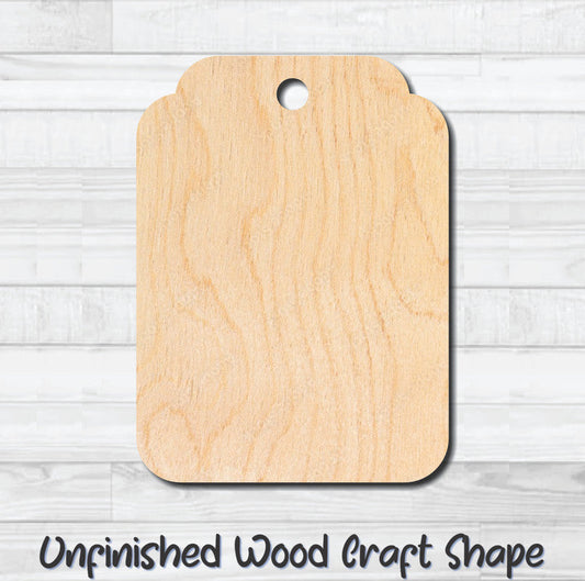 Gift Tag 62 Hang Tag Unfinished Wood Shape Blank Laser Cutout Woodcraft Craft Supply
