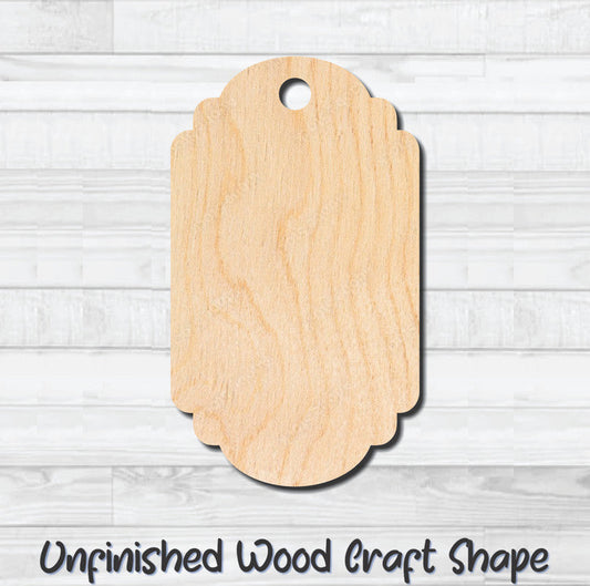 Gift Tag 83 Hang Tag Unfinished Wood Shape Blank Laser Cutout Woodcraft Craft Supply