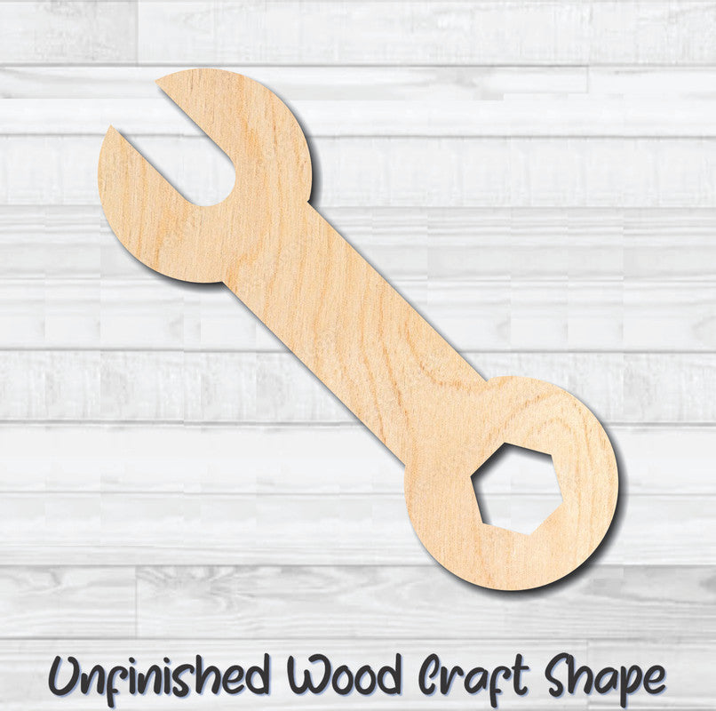 Ratchet Wrench Tool Unfinished Wood Shape Blank Laser Engraved Cut Out Woodcraft Craft Supply