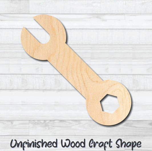Ratchet Wrench Tool Unfinished Wood Shape Blank Laser Engraved Cut Out Woodcraft Craft Supply