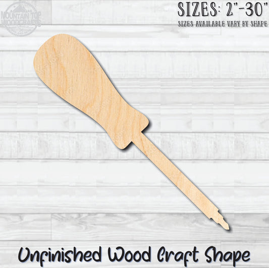 Screwdriver Bit Tool Unfinished Wood Shape Blank Laser Engraved Cut Out Woodcraft Craft Supply