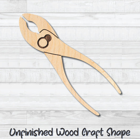 Pliers Tool Unfinished Wood Shape Blank Laser Engraved Cut Out Woodcraft Craft Supply