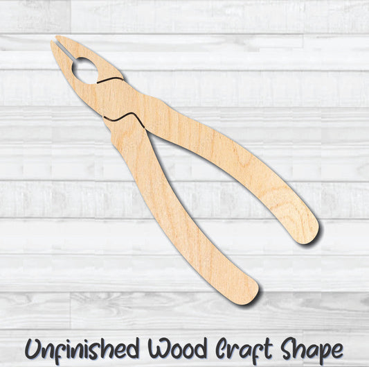 Pliers Lineman Tool Unfinished Wood Shape Blank Laser Engraved Cut Out Woodcraft Craft Supply