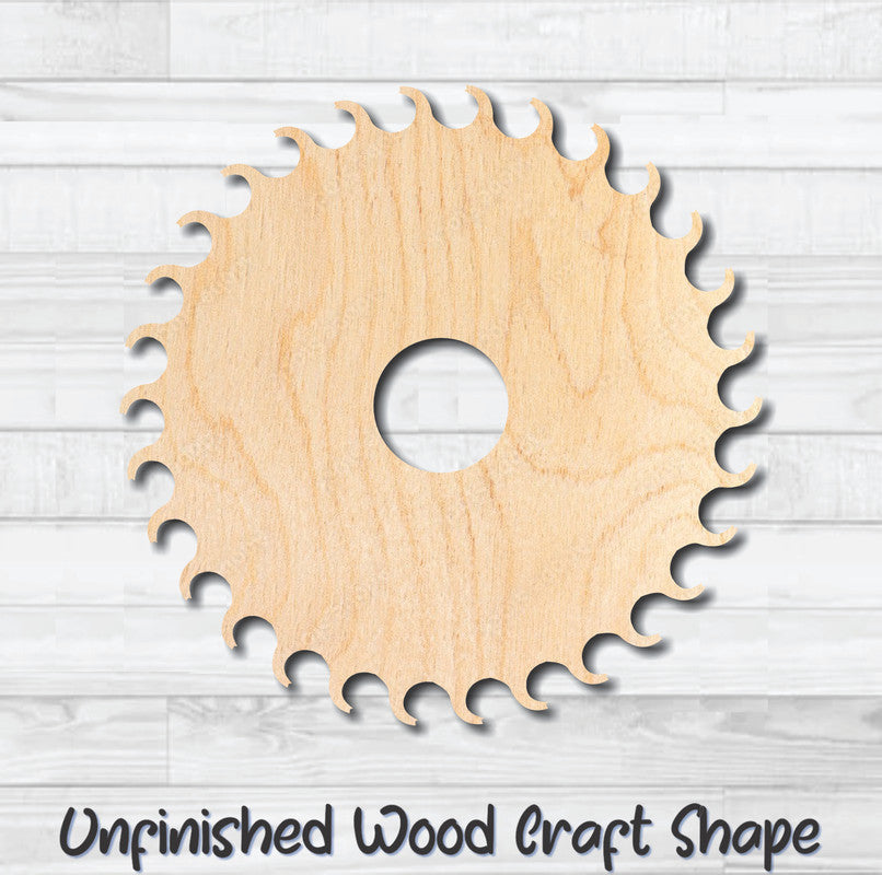 Saw Blade 4 Sawblade Tool Unfinished Wood Shape Blank Laser Engraved Cutout Woodcraft Craft Supply