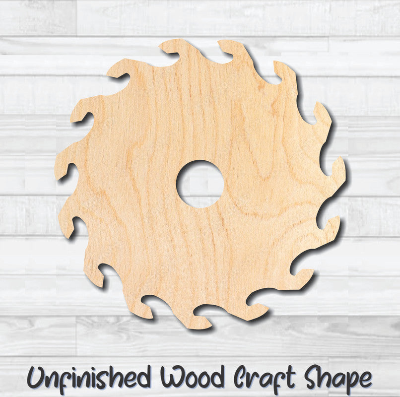 Saw Blade 9 Sawblade Tool Unfinished Wood Shape Blank Laser Engraved Cutout Woodcraft Craft Supply