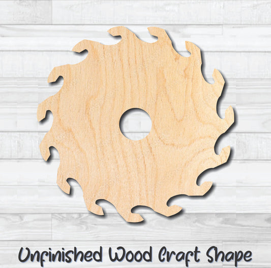 Saw Blade 9 Sawblade Tool Unfinished Wood Shape Blank Laser Engraved Cutout Woodcraft Craft Supply
