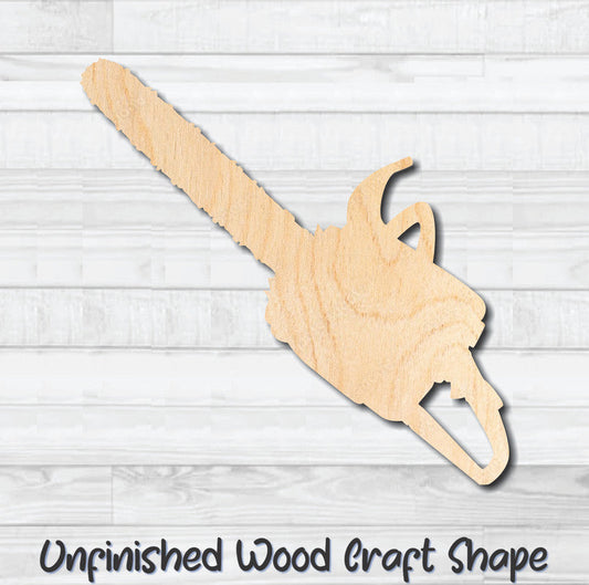 Chainsaw Tool Unfinished Wood Shape Blank Laser Engraved Cutout Woodcraft Craft Supply