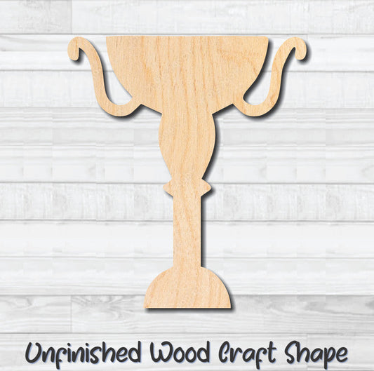 Trophy Award Cup 6 Unfinished Wood Shape Blank Laser Engraved Cut Out Woodcraft Craft Supply