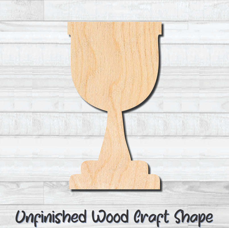 Trophy Award Cup 7 Unfinished Wood Shape Blank Laser Engraved Cut Out Woodcraft Craft Supply