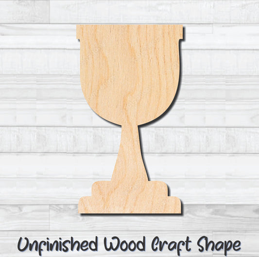 Trophy Award Cup 7 Unfinished Wood Shape Blank Laser Engraved Cut Out Woodcraft Craft Supply