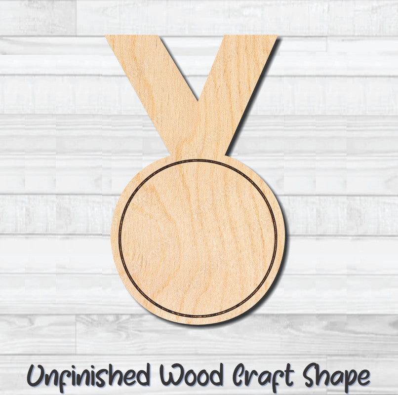 Award Ribbon 8 Unfinished Wood Shape Blank Laser Engraved Cutout Woodcraft Craft Supply
