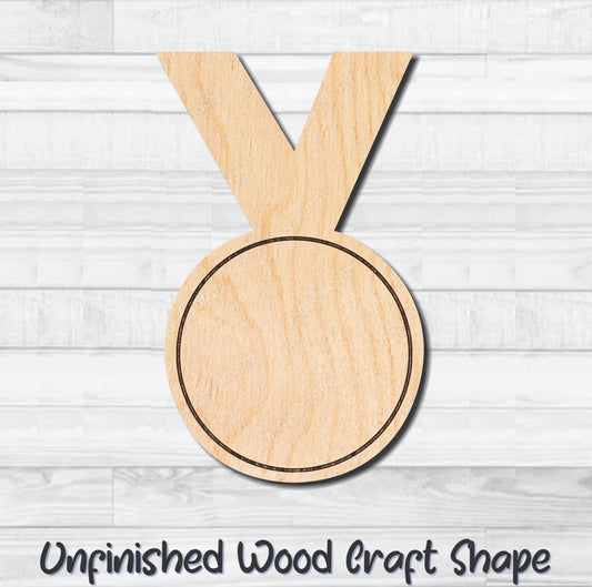 Award Ribbon 8 Unfinished Wood Shape Blank Laser Engraved Cutout Woodcraft Craft Supply