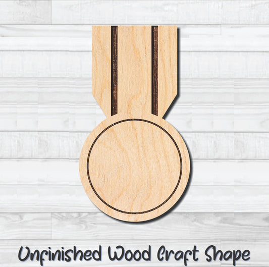 Award Ribbon 12 Unfinished Wood Shape Blank Laser Engraved Cutout Woodcraft Craft Supply