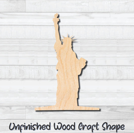 Statue Of Liberty Unfinished Wood Shape Blank Laser Engraved Cutout Woodcraft Craft Supply