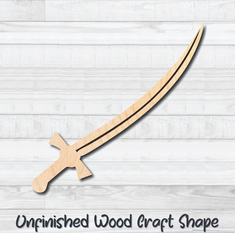 Sword Knife Dagger 1 Unfinished Wood Shape Blank Laser Engraved Cut Out Woodcraft Craft Supply