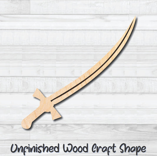 Sword Knife Dagger 1 Unfinished Wood Shape Blank Laser Engraved Cut Out Woodcraft Craft Supply