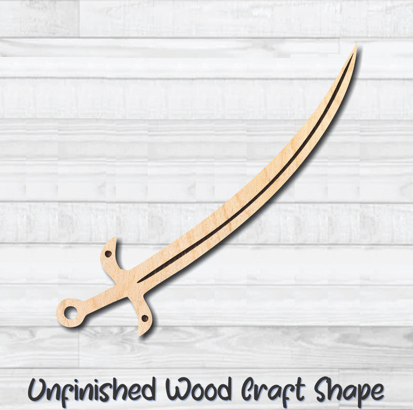 Sword Knife Dagger 2 Unfinished Wood Shape Blank Laser Engraved Cut Out Woodcraft Craft Supply