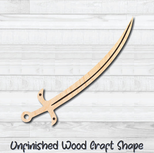 Sword Knife Dagger 2 Unfinished Wood Shape Blank Laser Engraved Cut Out Woodcraft Craft Supply
