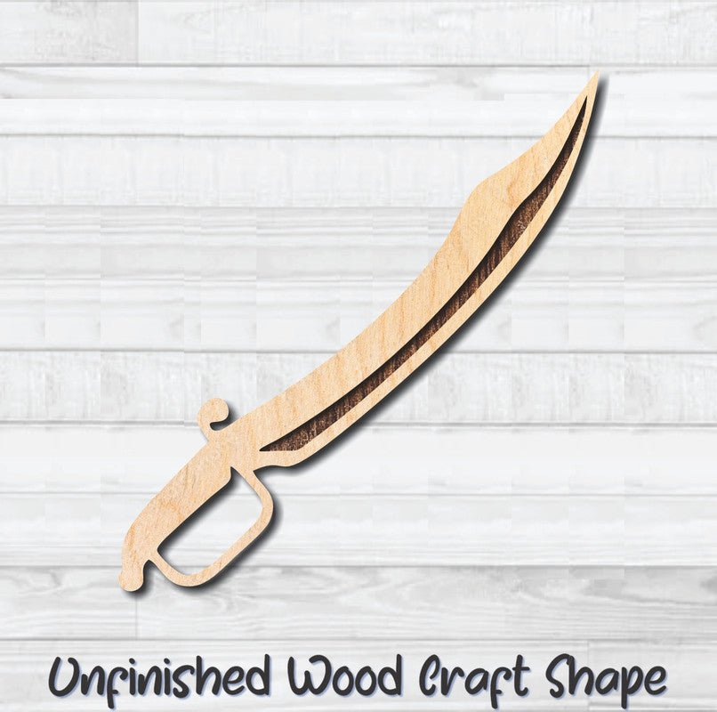 Sword Knife Dagger 3 Unfinished Wood Shape Blank Laser Engraved Cut Out Woodcraft Craft Supply