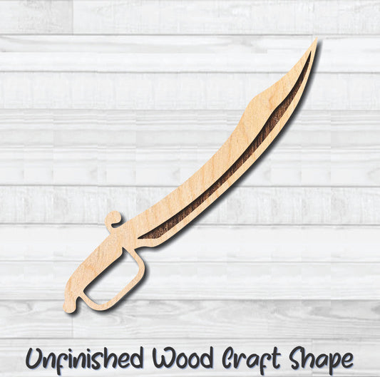 Sword Knife Dagger 3 Unfinished Wood Shape Blank Laser Engraved Cut Out Woodcraft Craft Supply