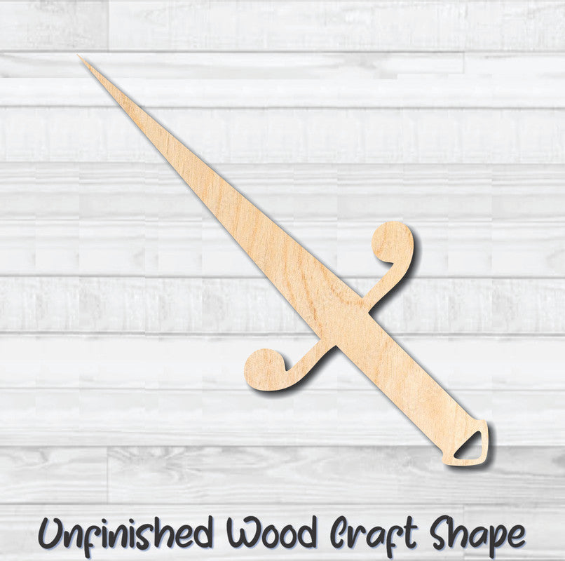Sword Knife Dagger 9 Unfinished Wood Shape Blank Laser Engraved Cut Out Woodcraft Craft Supply
