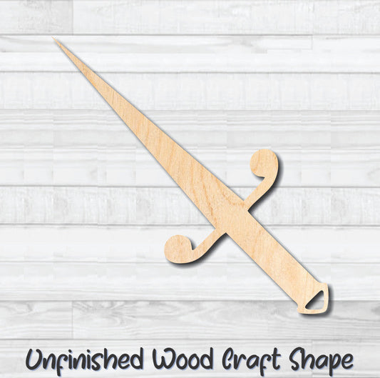 Sword Knife Dagger 9 Unfinished Wood Shape Blank Laser Engraved Cut Out Woodcraft Craft Supply
