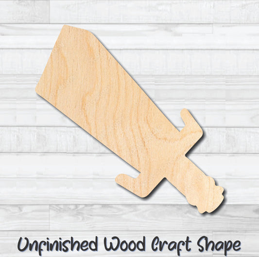 Knife Dagger 1 Unfinished Wood Shape Blank Laser Engraved Cutout Woodcraft Craft Supply