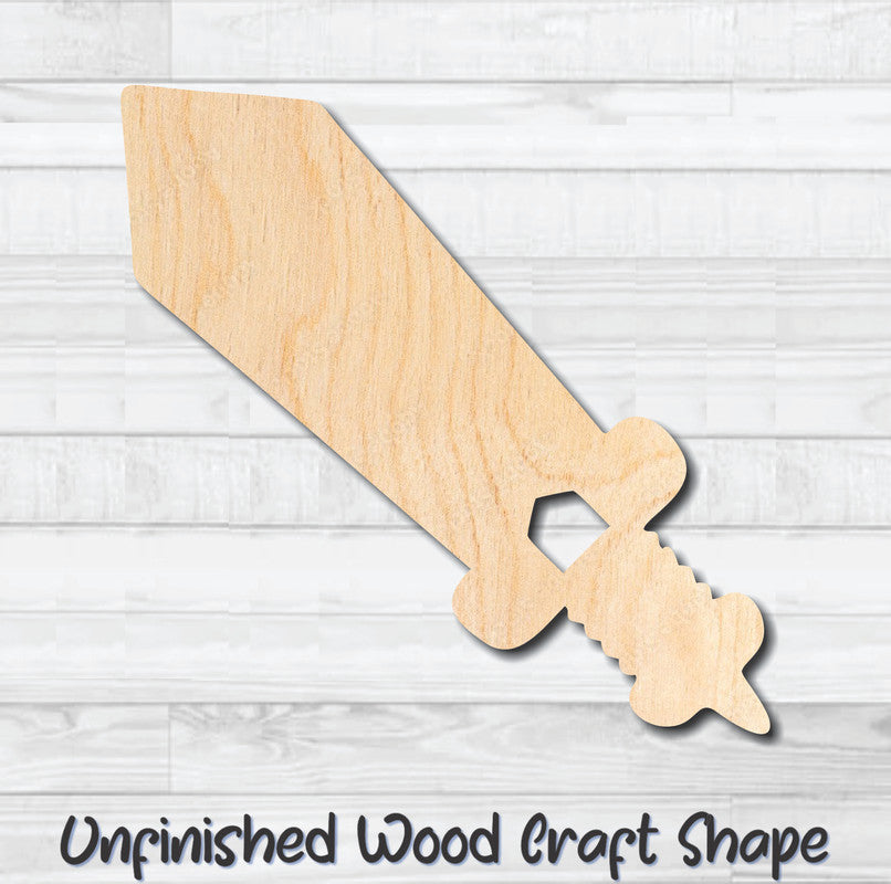 Knife Dagger 3 Unfinished Wood Shape Blank Laser Engraved Cutout Woodcraft Craft Supply