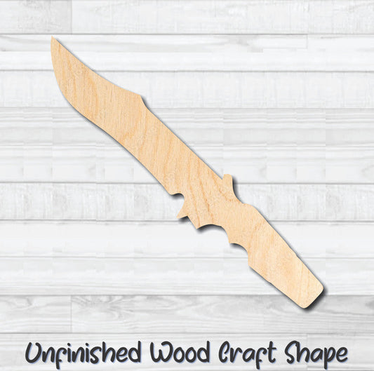 Knife Dagger 5 Unfinished Wood Shape Blank Laser Engraved Cutout Woodcraft Craft Supply
