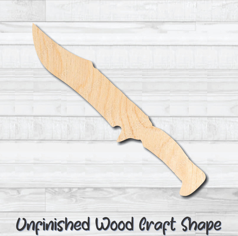 Knife Dagger Cleaver Unfinished Wood Shape Blank Laser Engraved Cutout Woodcraft Craft Supply