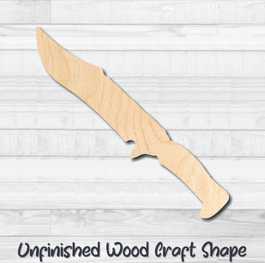Knife Dagger Cleaver Unfinished Wood Shape Blank Laser Engraved Cutout Woodcraft Craft Supply